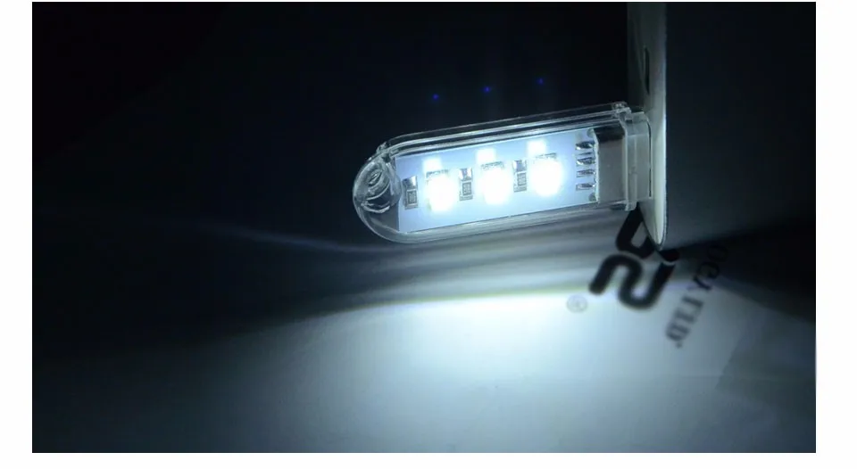 5 шт./партия миниатюрный usb-светодиод 3 светодиода SMD 5730 ночник лампа для ноутбука мобильный телефон компьютер банк питания белый/теплый белый лампочка