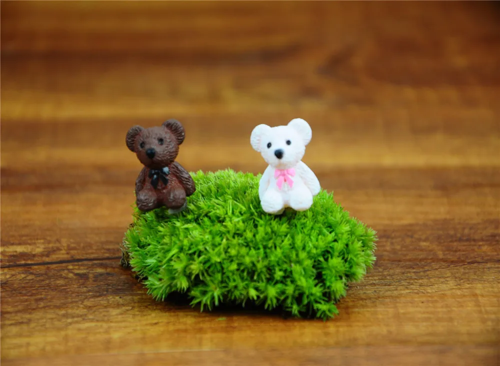 Искусственные медведи 4 вида цветов сказочные садовые миниатюрные гномы моховые