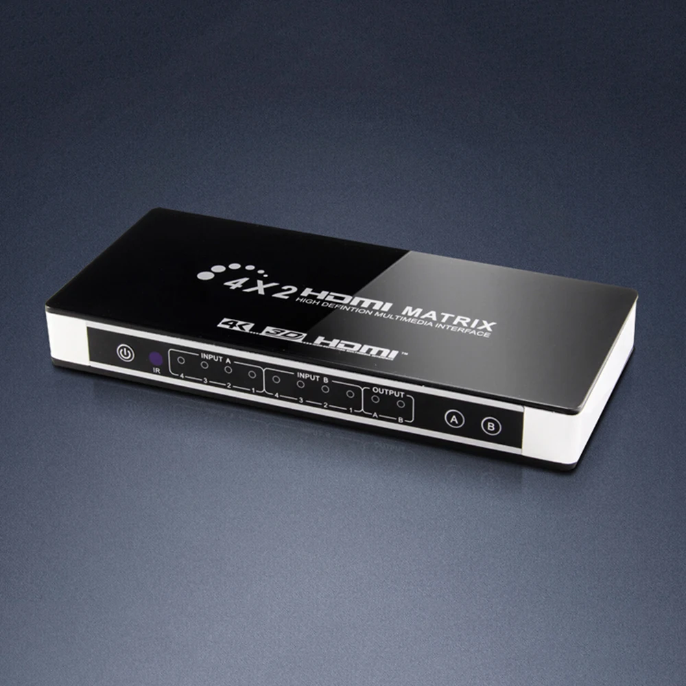Full HD 4K 1080P HDMI совместимая матрица 4x2 Переключатель сплиттер EDID HIFI с ИК пультом