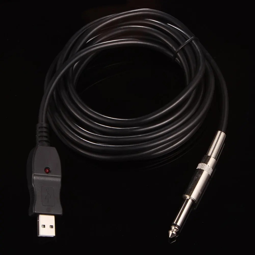 3 м гитара к ПК USB кабель для записи ведущий адаптер конвертер интерфейс