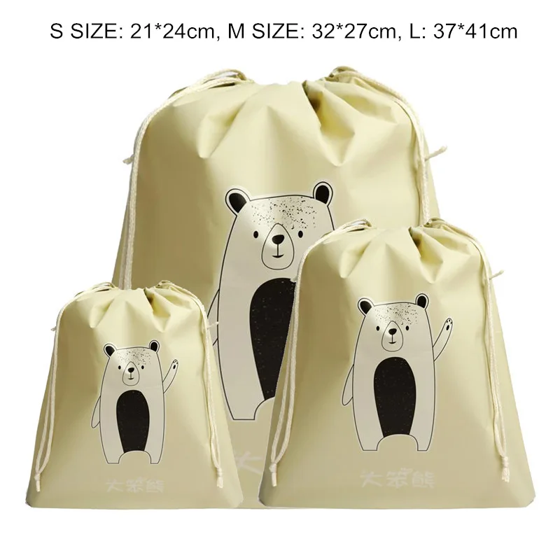 1PC Travel Storage Bag Cartoon Rabbit Printed PEVA Shoe Clothes Luggage Organizer Women Wash Cosmetic | Дом и сад