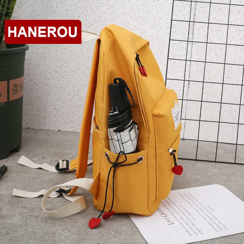 Комплект из 4 предметов рюкзак с принтом в виде красного сердца школьные рюкзаки