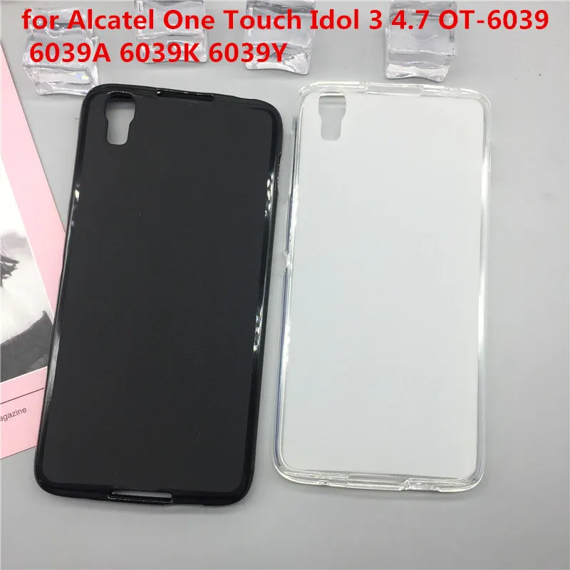 Оригинальный чехол для телефона из ТПУ чехлы Alcatel One Touch Idol 3 4 7 6039 6039A K 6039Y матовый