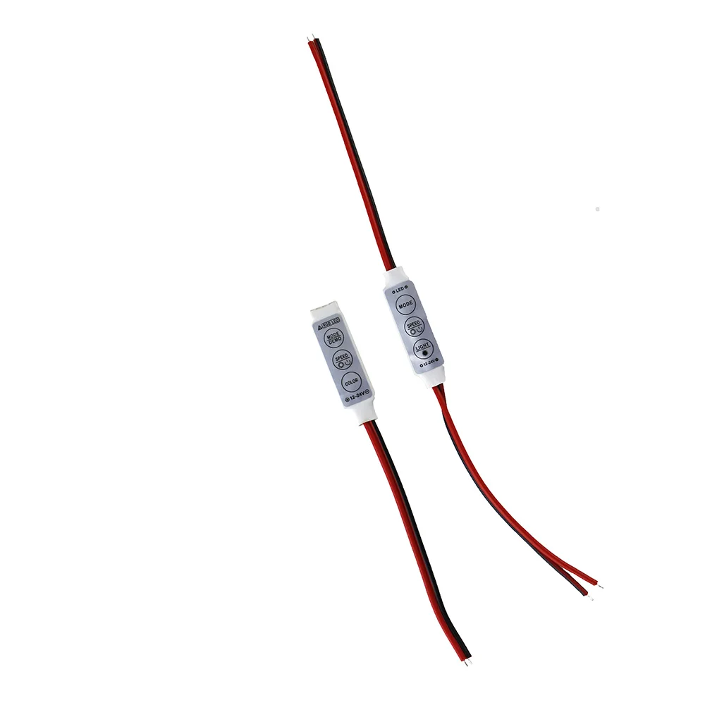 Оптовая продажа 12 в мини 3 клавиши один RGB цвет светодиодный контроллер Яркость