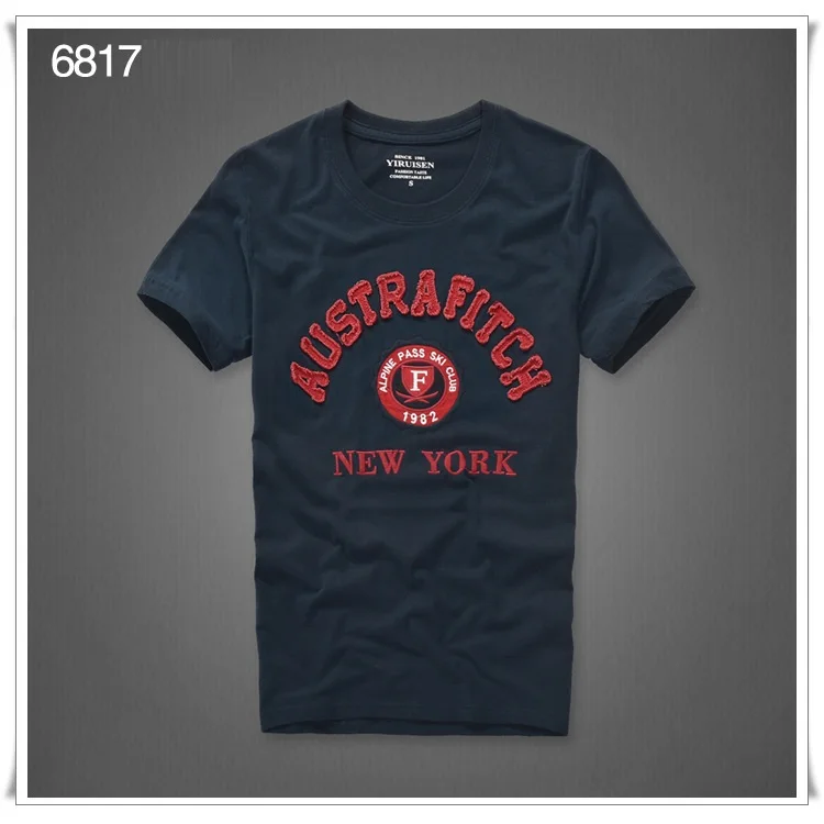 Camiseta/хлопковая Футболка с круглым вырезом и надписью; брендовая мужская одежда