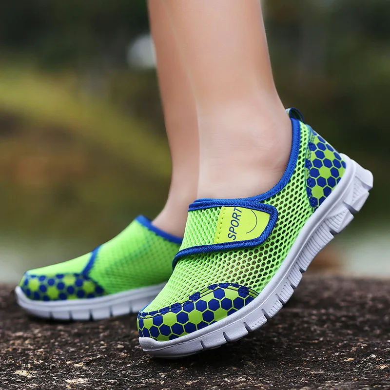 2018 New children breathable net shoes comfortable soft student sport for Kids running boys girls sneaker green pink | Детская одежда и