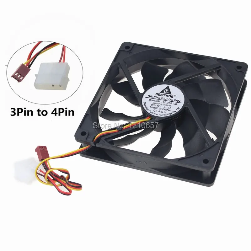 Гидравлический вентилятор охлаждения 12 см тихий беззвучный 5 шт./набор 120 мм 25