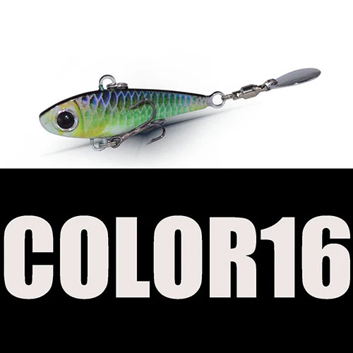 Fishing Jig Mini Lead Fish Metal VIB 18g 50mm Lead Jig Sea Fishing Spoon Metal Spinner Bass Fishing Lures 3D Printing Hard Bait - Цвет: 18g Color 16