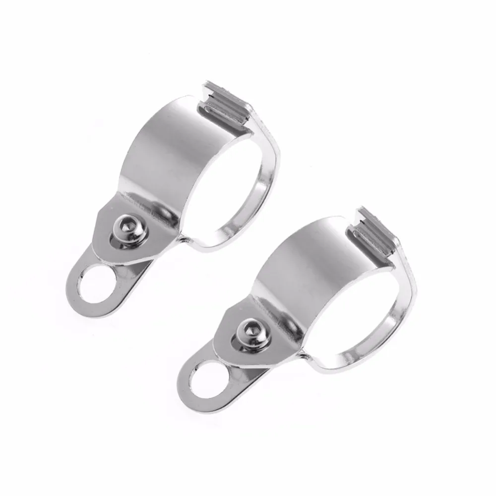 

2Pcs Silver Clamp Motorcycle Fork Ear Turn Signal Light Mount Brackets Holder