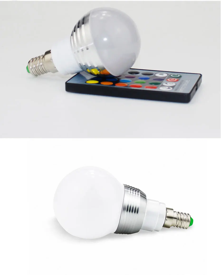E27 E14 RGB светодиодный лампы 110V 220V 16 Цвет Регулируемый светильник с пульт ДУ с 24 кнопками Управление для использования в помещении или на открытом воздухе вечерние украшения