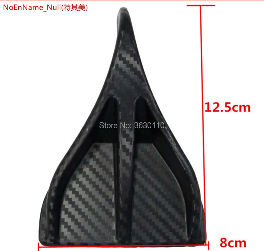 Комплект из 8 универсальных антенн-спойлеров с карбоновым внешним видом для крыши автомобиля, грузовика или внедорожника - черный.