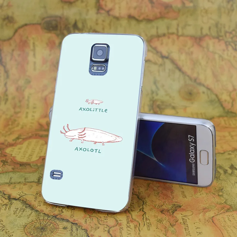 E2237 Axolittle Axolotl прозрачный жесткий PC чехол для samsung Galaxy Note S 3 4 5 6 7 8 9 Mini Edge Plus |