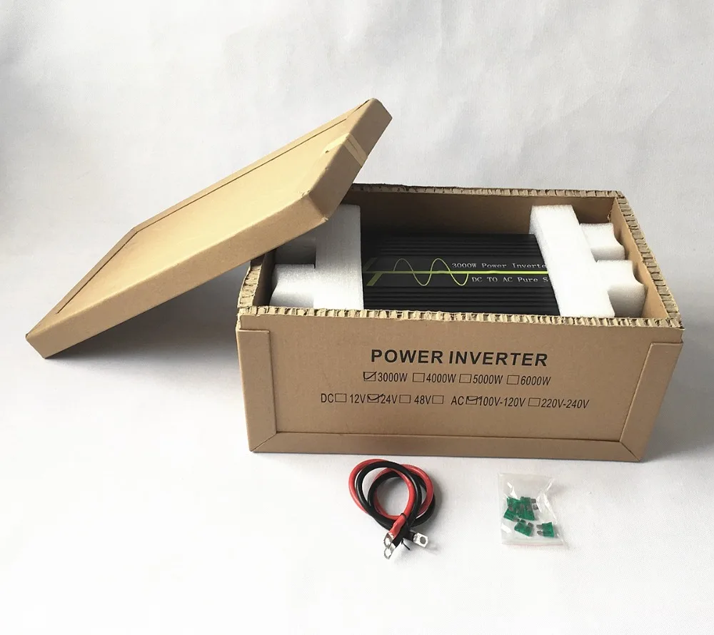 3000 Вт Солнечный инвертор пиковая 6000 Чистая Синусоидальная волна 12 В/24 В/48 В