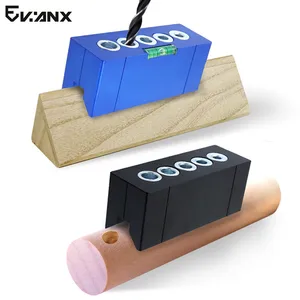 Набор кондукторов для сверления отверстий 6, 7, 8, 9, 10 мм, алюминиевый сплав, с пузырьковым уровнем, для деревообработки, для столярных работ