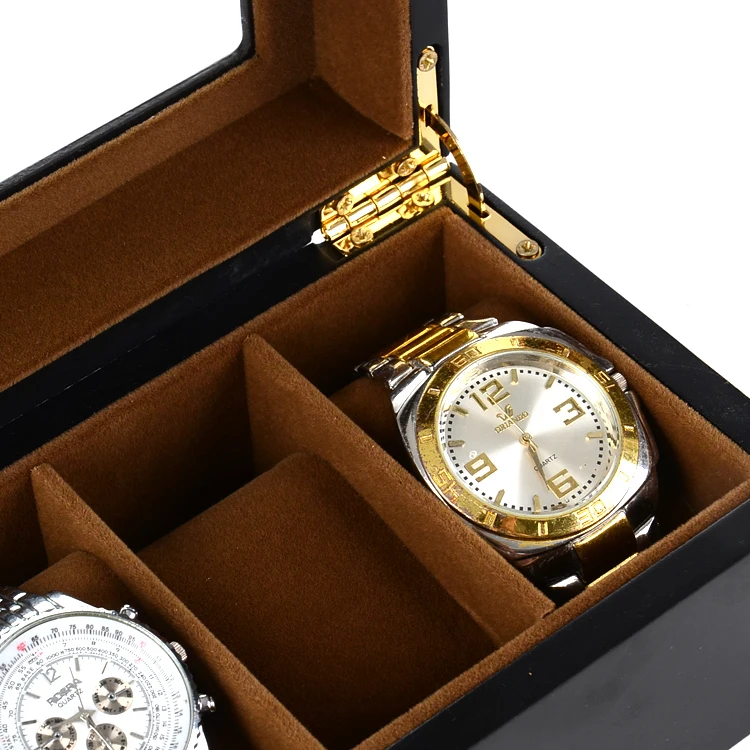 6 решеток Деревянный чехол для часов корпус оболочка коробка Часы|Коробки и ящики