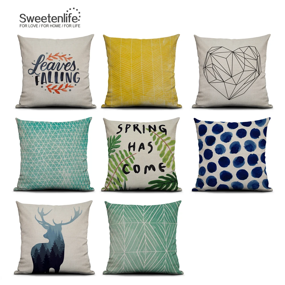 Sweetenlife декоративные наволочки для подушек размером 45*45 диванную подушку ткань из