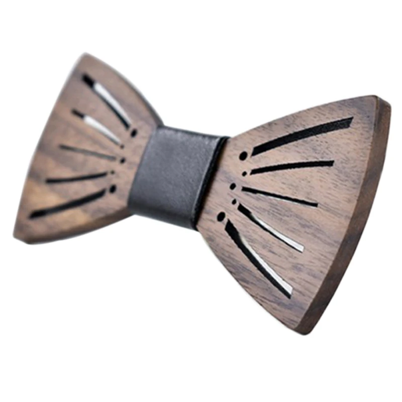 Резьба деревянные аксессуары галстук бабочка Креатив Дерево мужская и женская