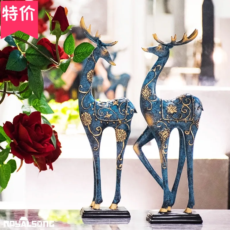 

deer bedroom entrance wine cabinet TV cabinet decorations ornaments American creative home decorations wedding gifts WL5091621