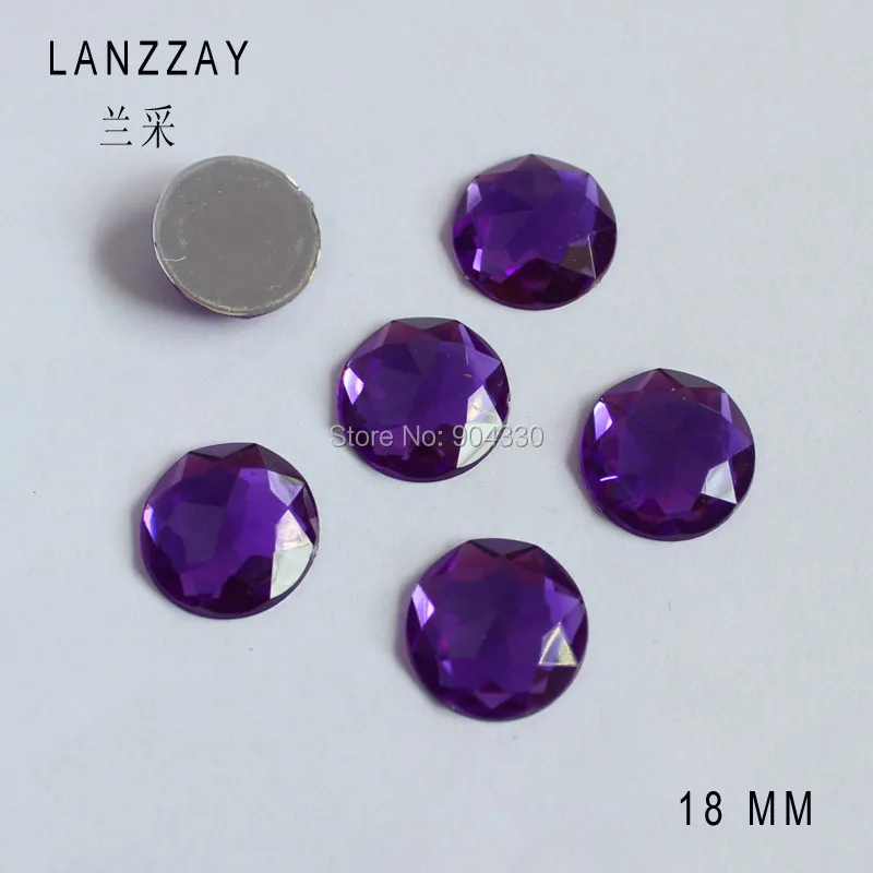 Бесплатная доставка lanzzay 100 шт. смешивания цветов 18 мм круглые плоские снизу