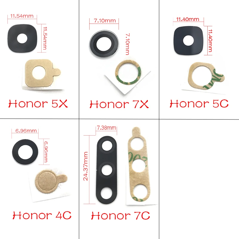 Новинка для huawei Honor 7c 7x 5c 5x 4c 4x задняя камера стекло объектив с наклейкой