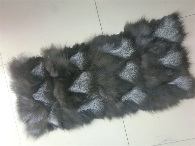 2016 высококачественное одеяло из натурального Лисьего меха/пластина серебряного