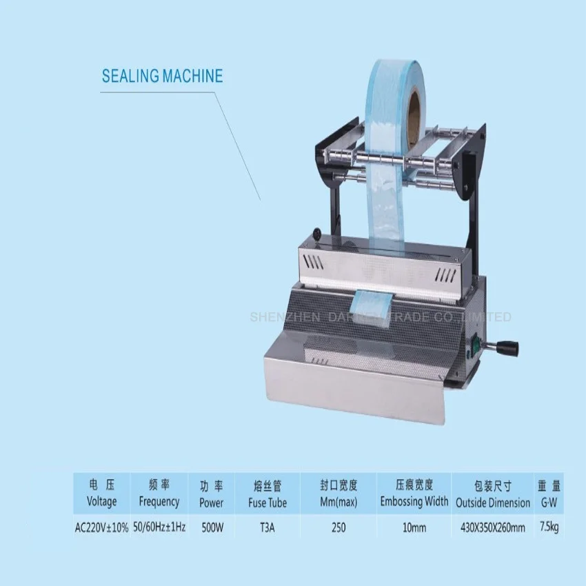 

25cm Sterile Bag Sealing Machine Dental Materials And Devices Sterilized Bags Sealing machine Dental Package Sealing Equipment