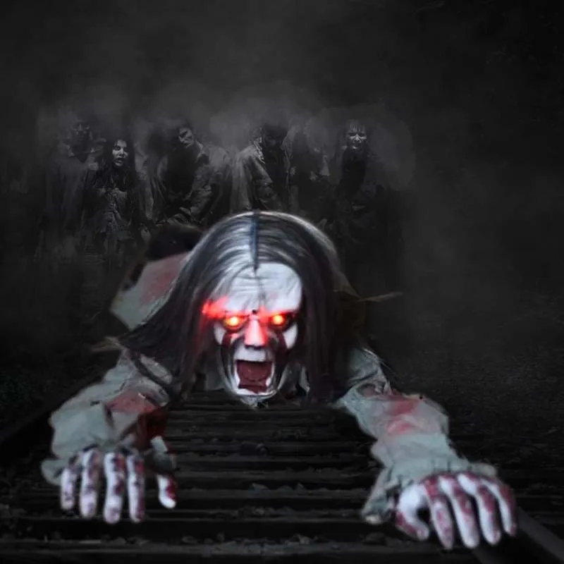 Horror Halloween Ghosts Crawl Ghost Electric Bright Eyes Haunted Spooky Decorations Grim Zombie Party Prop | Дом и сад