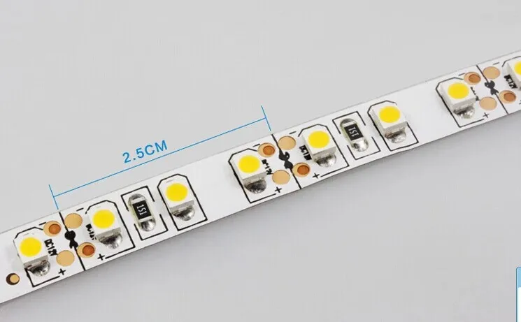5 м 600LED IP33 3528 SMD 12 В гибсветильник 120led/m белый/теплый