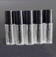 3ml 10pcs pack3ml empty mascara tube eyelash cream vial liquid bottle sample cosmetic container with leakproof inner black cap