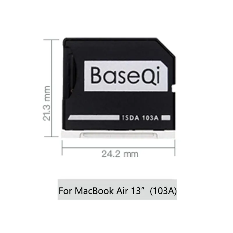 Алюминиевый адаптер microSD BASEQI устройство для чтения tf карт MacBook Air 13 &quotи Pro 2009 2010 2011