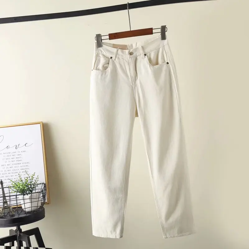 Брюки с высокой талией свободные Женские однотонные уличные штаны-шаровары