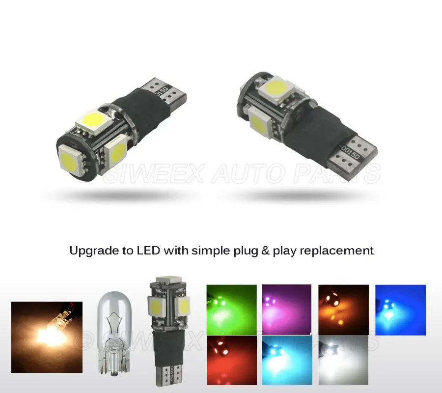 4 шт. Автомобильные светодиодные лампы T10 W5W 194 5 SMD 5050 | Автомобили и мотоциклы