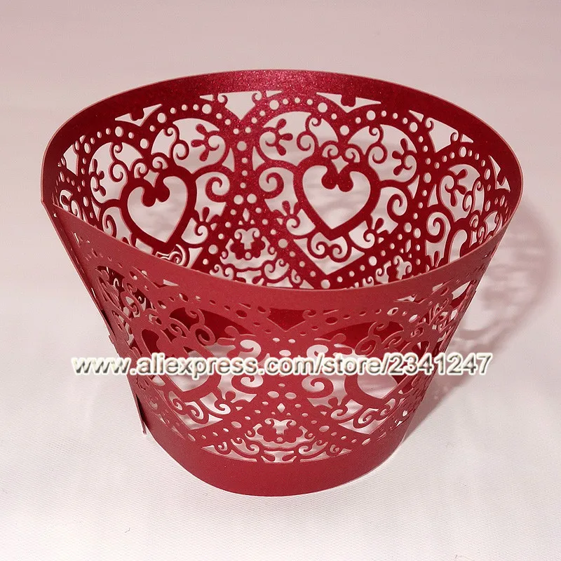 Обручальное сердце дизайн пекарня аксессуары Завертчицы 60 шт. |