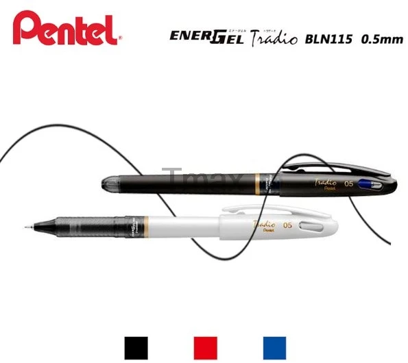 3 Pcs/Lot Pentel BLN115 Tradio Pen 0.5 mm Fashion Gel Ink Japan Quick drying pen signing Office & School Supplies|gel pen|pen 0.5pen |