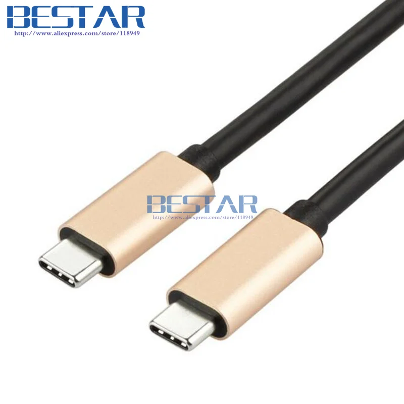 (500 шт./лот) 2017 Новый 0 3 м Плетеный USB 1 Type C папа-папа 3A 10 Гбит/с на заказ GEN2
