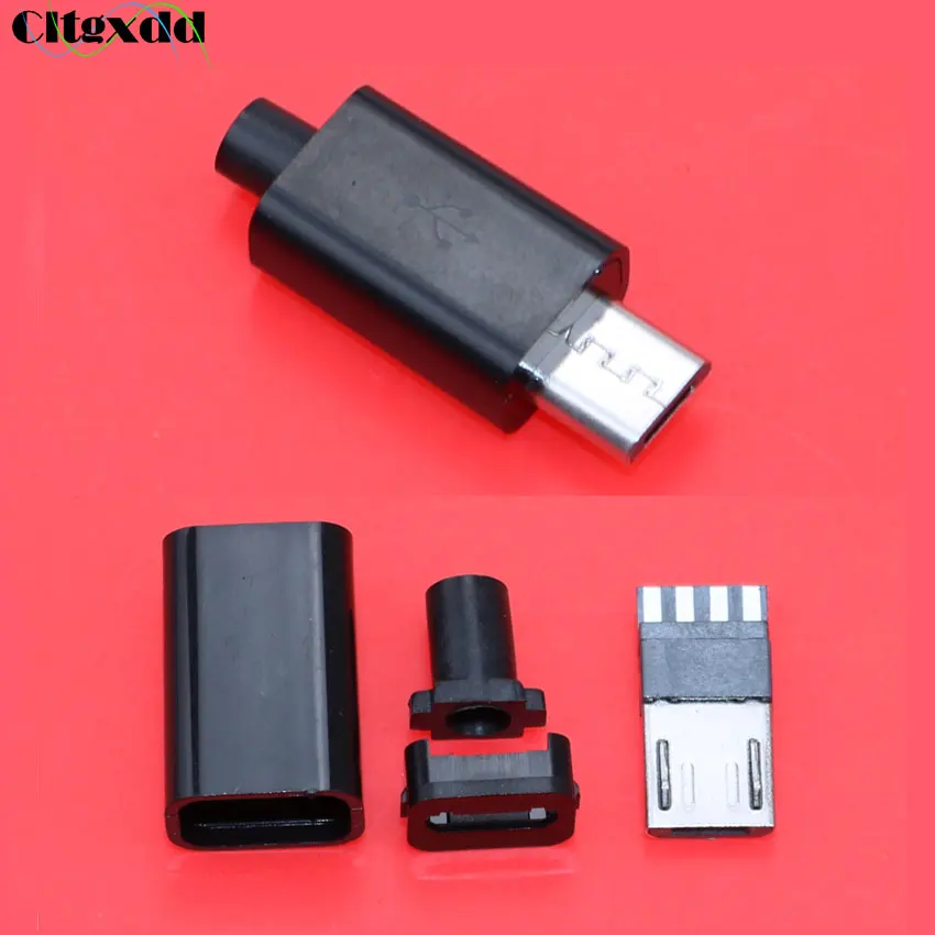 Cltgxdd 1 шт. Micro USB 4 контактный Штекерный разъем для сварки данных OTG линейный