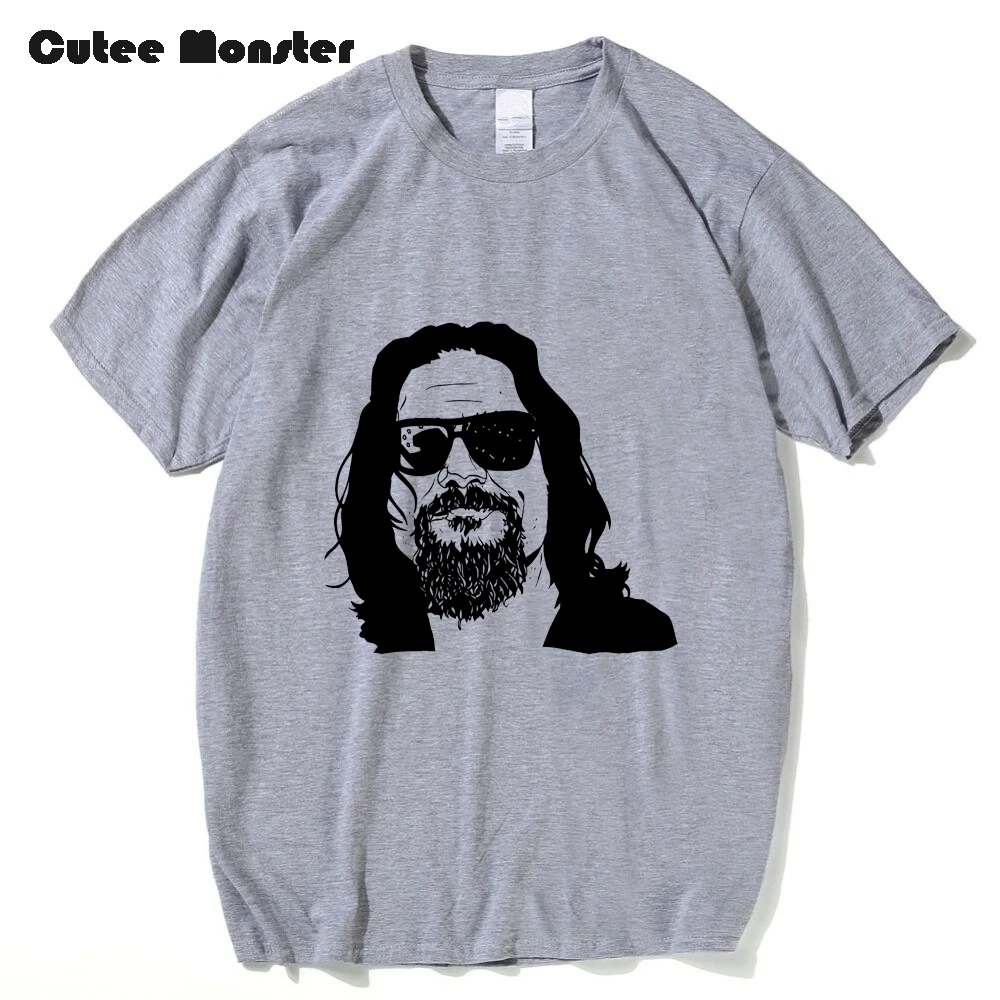 Футболка Big Lebowski Coen Brothers топ с принтом Джефф мосты Мужская футболка из чистого