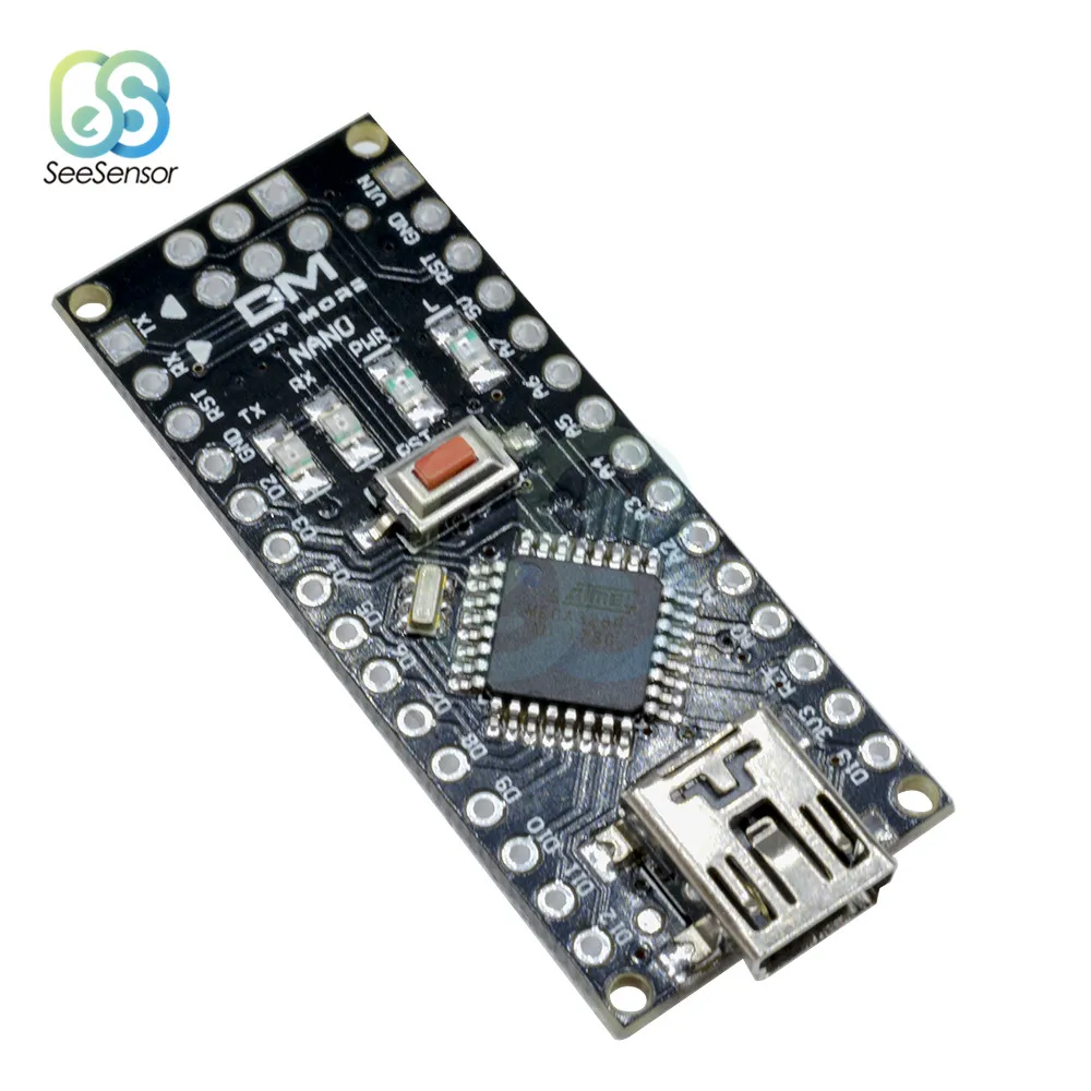 Плата микроконтроллера PL2303TA Nano 3 0 4 ATmega328P 5 в 16 МГц для USB-драйвера Arduino Комплект