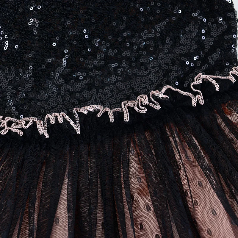 Коллекция 2019 года летнее черное кружевное платье без рукавов для детей возрастом