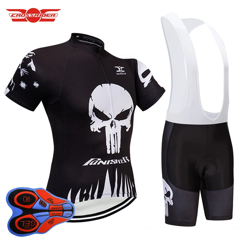 Crossrider Мужская черная одежда для велоспорта MTB Форма велосипед одежда для велосипеда из Джерси короткий комплект Ropa Ciclismo Maillot Culotte
