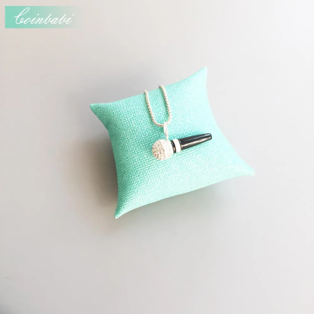 Подвеска с черным микрофоном для женщин модный подарок в европейском стиле