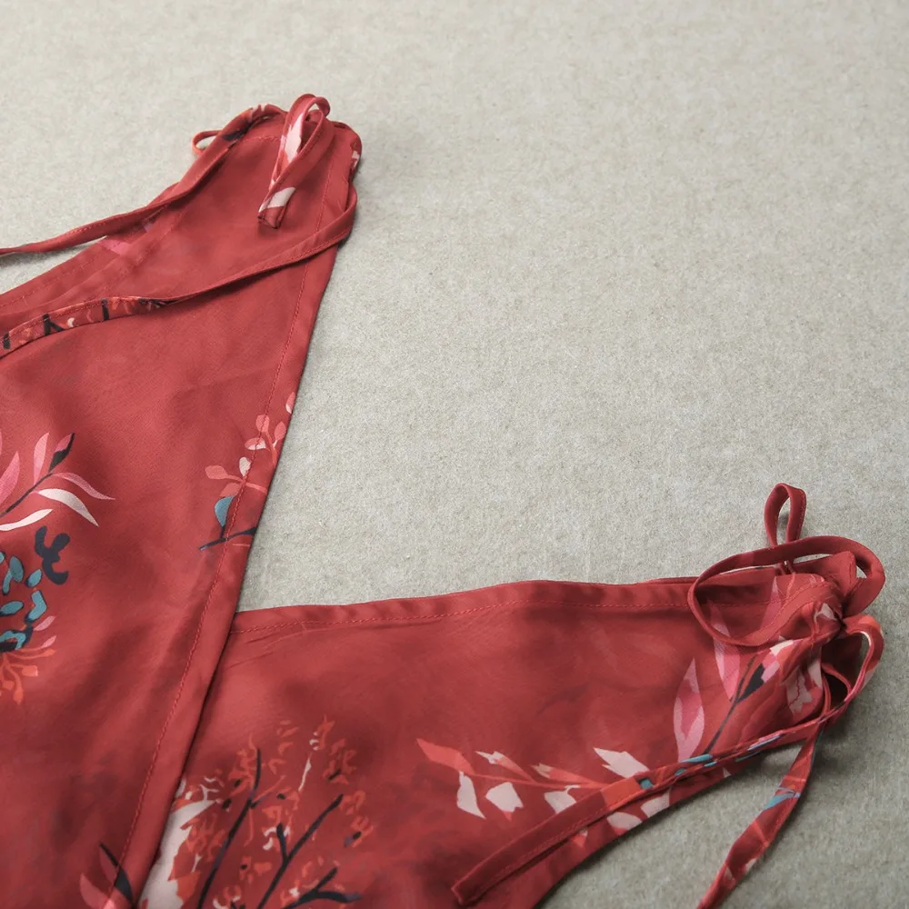 Модные женские летние простые пикантные boho V образным вырезом кружево с