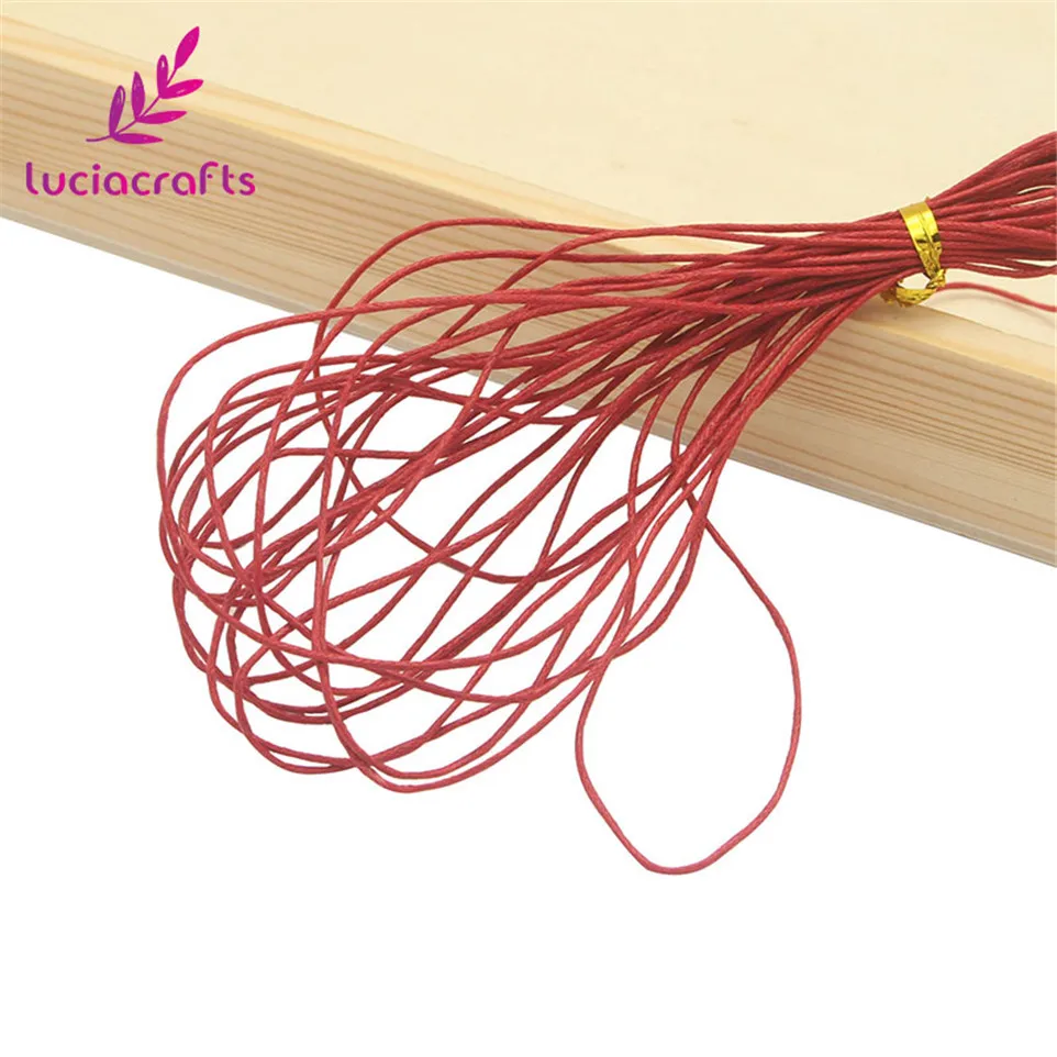 Lucia crafts 5 ярдов/партия 1 мм Вощеная хлопковая нить веревка проволока для браслетов швейная кожа ручной работы шнур материалы W0704