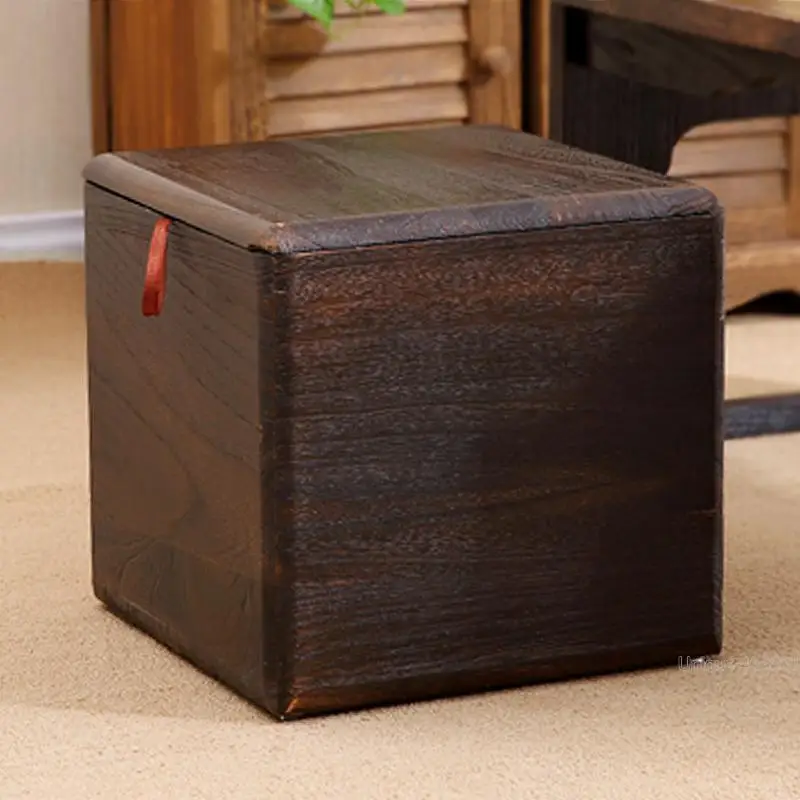 Многофункциональный табурет для хранения взрослых ящик деревянного мусора
