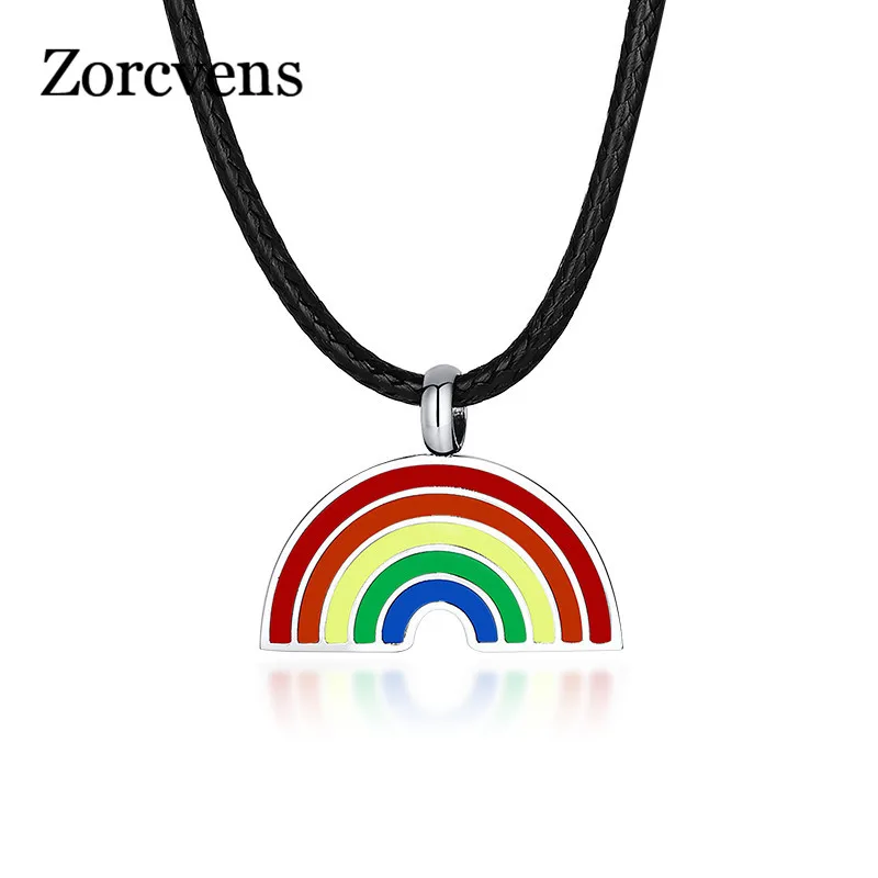 ZORCVENS новые милые радужные женские и мужские ювелирные изделия из нержавеющей