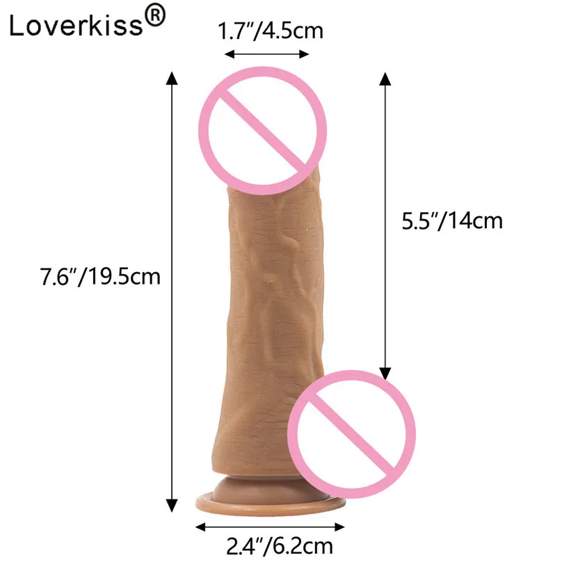 Loverkiss 7 6 дюймовый фаллоимитатор на присоске реалистичные секс-игрушки для женщин