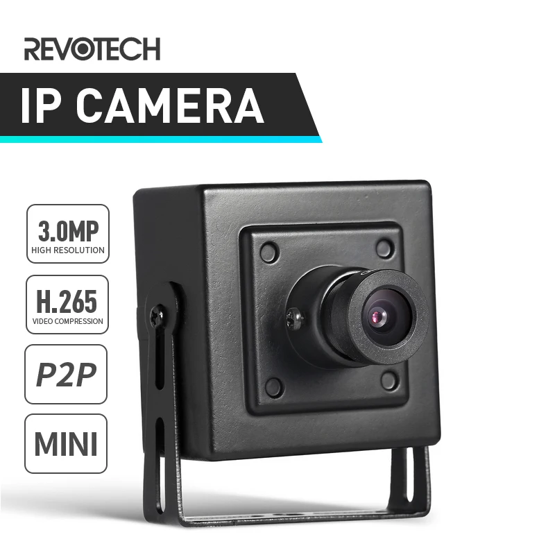 

Мини IP-камера видеонаблюдения H.265 HD 3 Мп, 1296P / 1080P