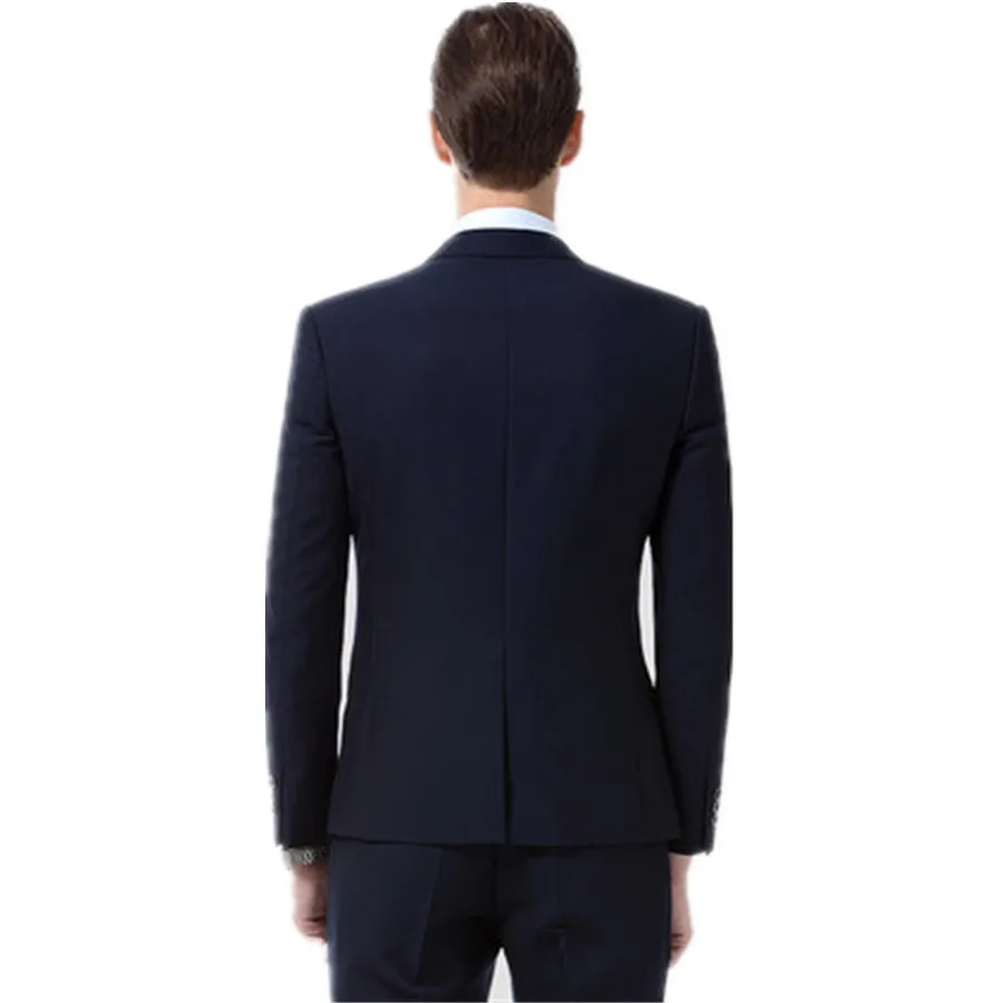Superior quality!trajes de novio 2015 hombre Black Satin Lapel Men Bridegroom Wedding Prom Suit(jacket+pants)coat pant images | Мужская