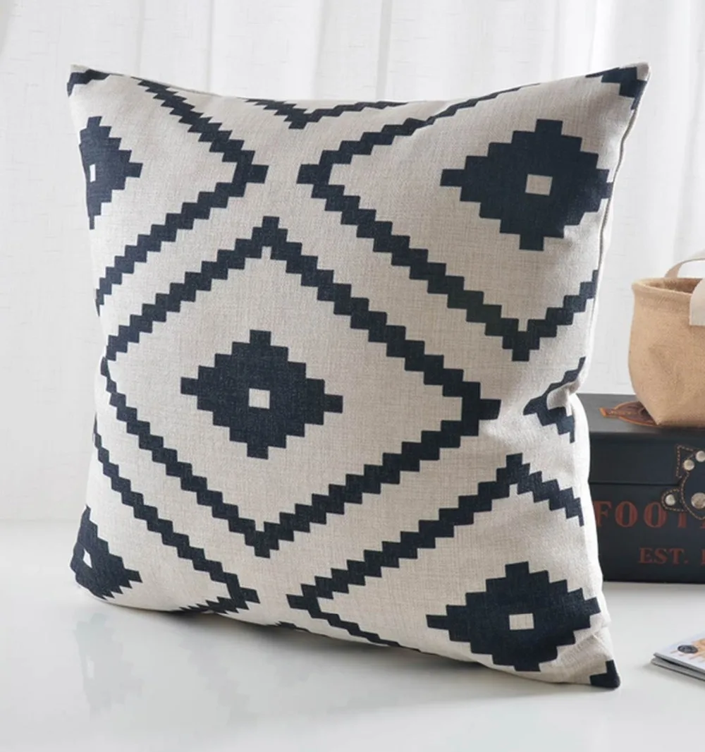 Бесплатная доставка! Модная Подушка с геометрическим рисунком/Чехол almofadas 45x45 53x53