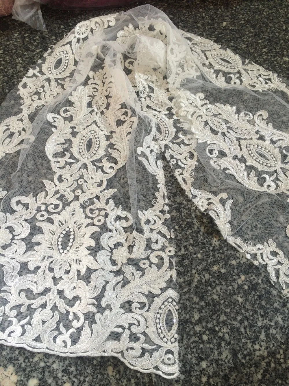 Новая Мода Сетка Чистый французский Тюль Вышивка Кружева Ткань SYJ-32125 для женщин